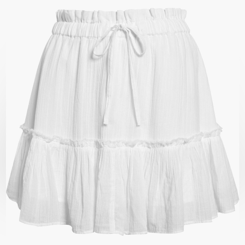 BP. Tiered Ruffle Miniskirt In White. New With Tags.